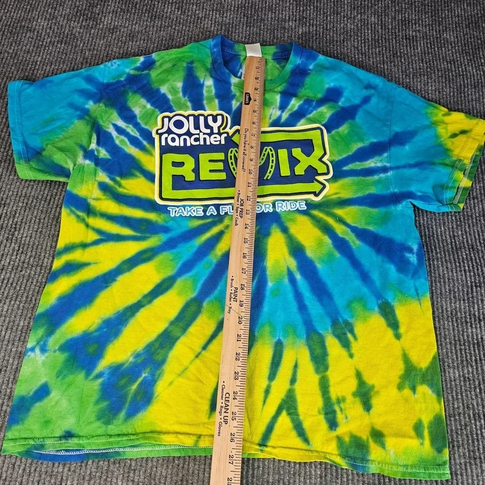 Jolly Rancher Remix Shirt Mens XL Multicolor Tie Dye Graphic Tee Candy Colortone